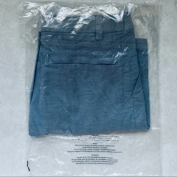 LULULEMON Commission Short Slim 9” *Oxford - M7AFZS - Oxford Blue White - Sz 28 - Picture 3 of 5